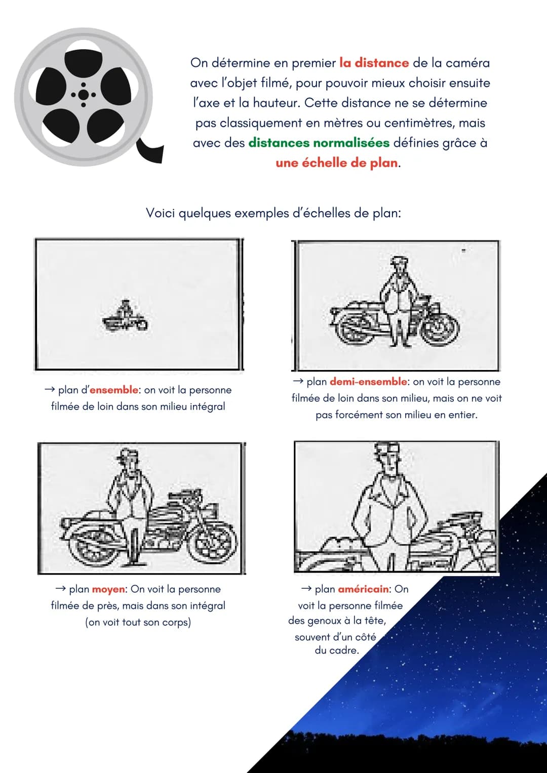 # Les choix du
cadre
Lors du tournage d'un film ou d'un court-métrage, l'image joue un rôle des
plus importants.
Bien utilisée, elle permet