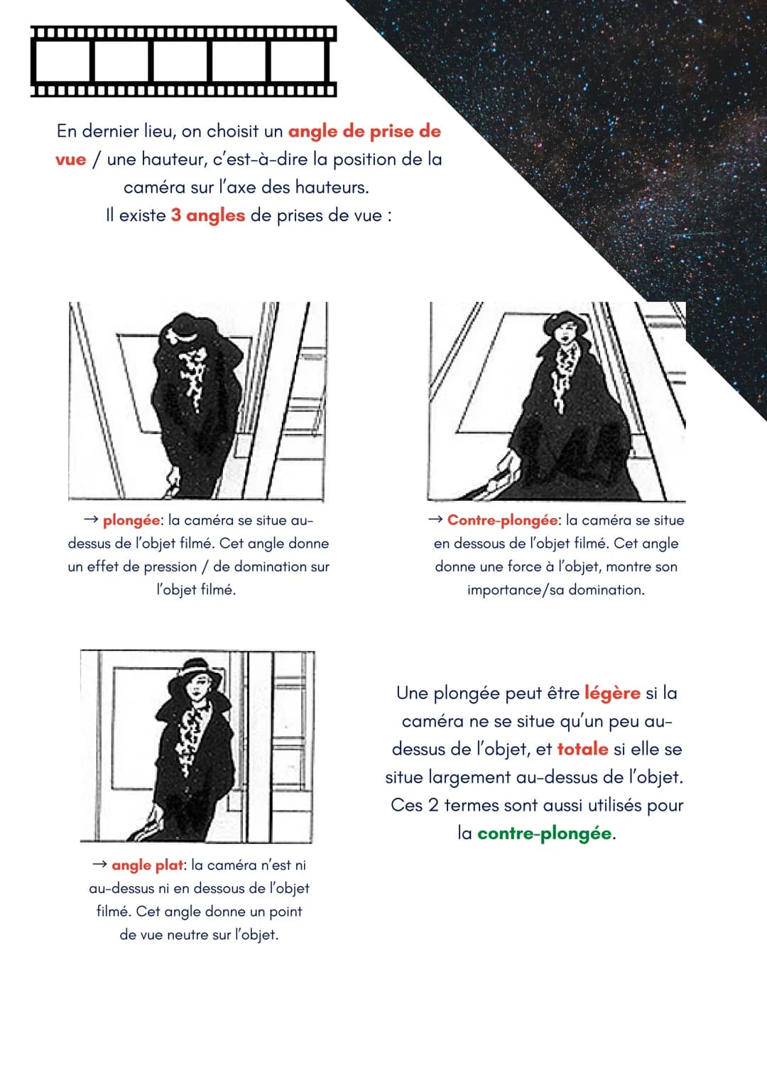 # Les choix du
cadre
Lors du tournage d'un film ou d'un court-métrage, l'image joue un rôle des
plus importants.
Bien utilisée, elle permet