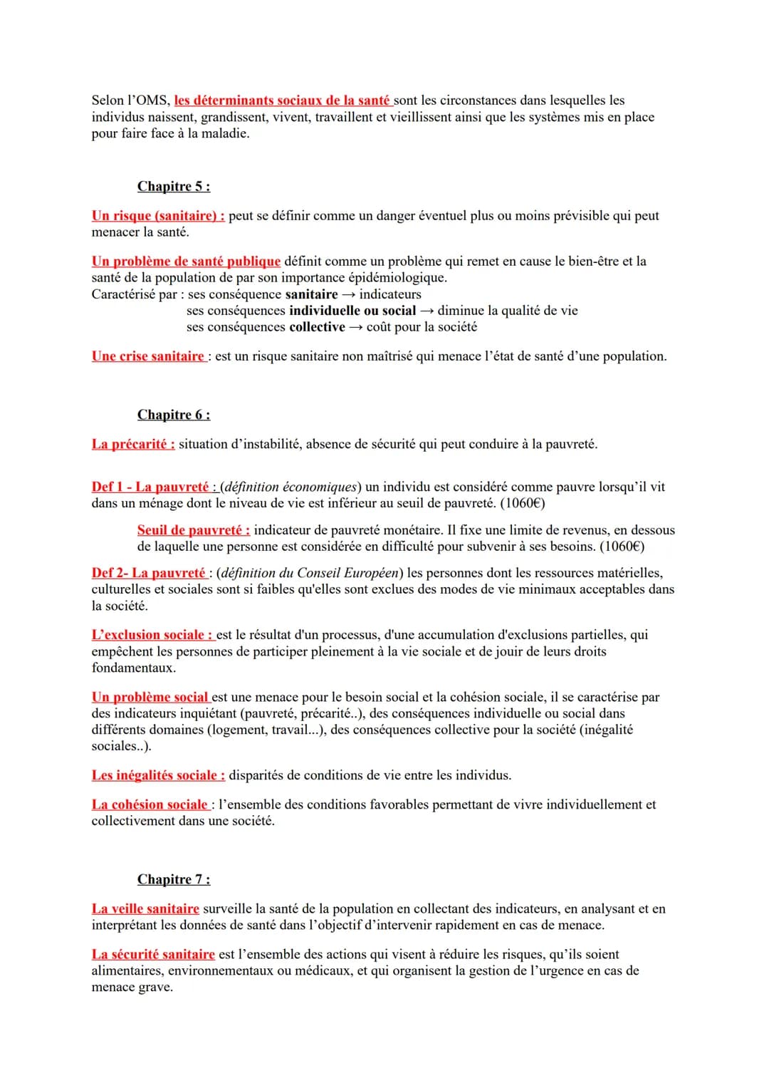 ### chapitre 1:
Définitions ST2S
Partie 1 - Première
Selon l'OMS, en 1946, la santé est << un état de complet bien-être physique, mental et