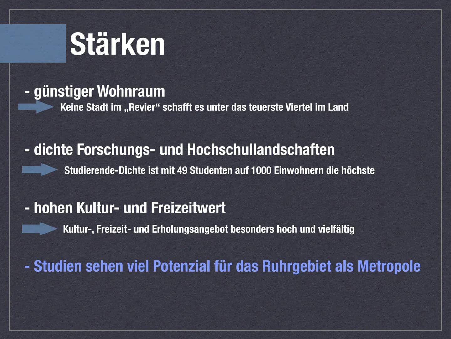 # STRUKTURWANDEL IM
# RUHRGEBIET - INHALT
- Lage des Ruhrgebiets
- Strukturwandel - Definition
- Wirtschaftssektoren
- Überblick
- Schwächen