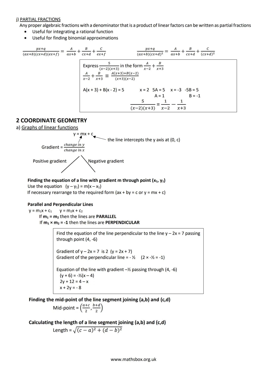 # A LEVEL PURE MATHS REVISON NOTES
1 ALGEBRA AND FUNCTIONS
a) INDICES
Rules to learn:
$x^a$ x $x^b$ = $x^{a+b}$
$x^a \div x^b = x^{a-b}$
$(