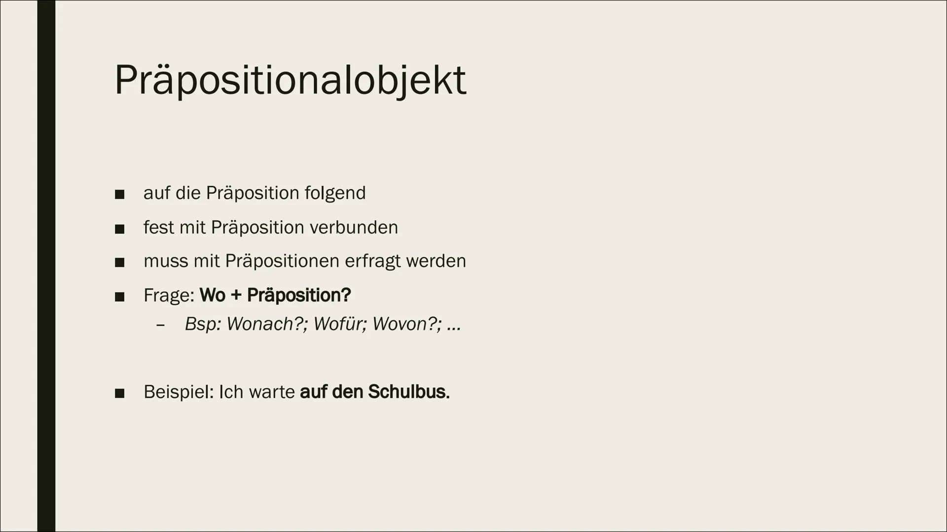 SATZGLIEDER # Inhalt
- Subjekt
- Prädikat
- Objekt
- Adverbiale Bestimmung
- Attribut # Subjekt
- Sagt aus wer oder was etwas tut
- Ist e
