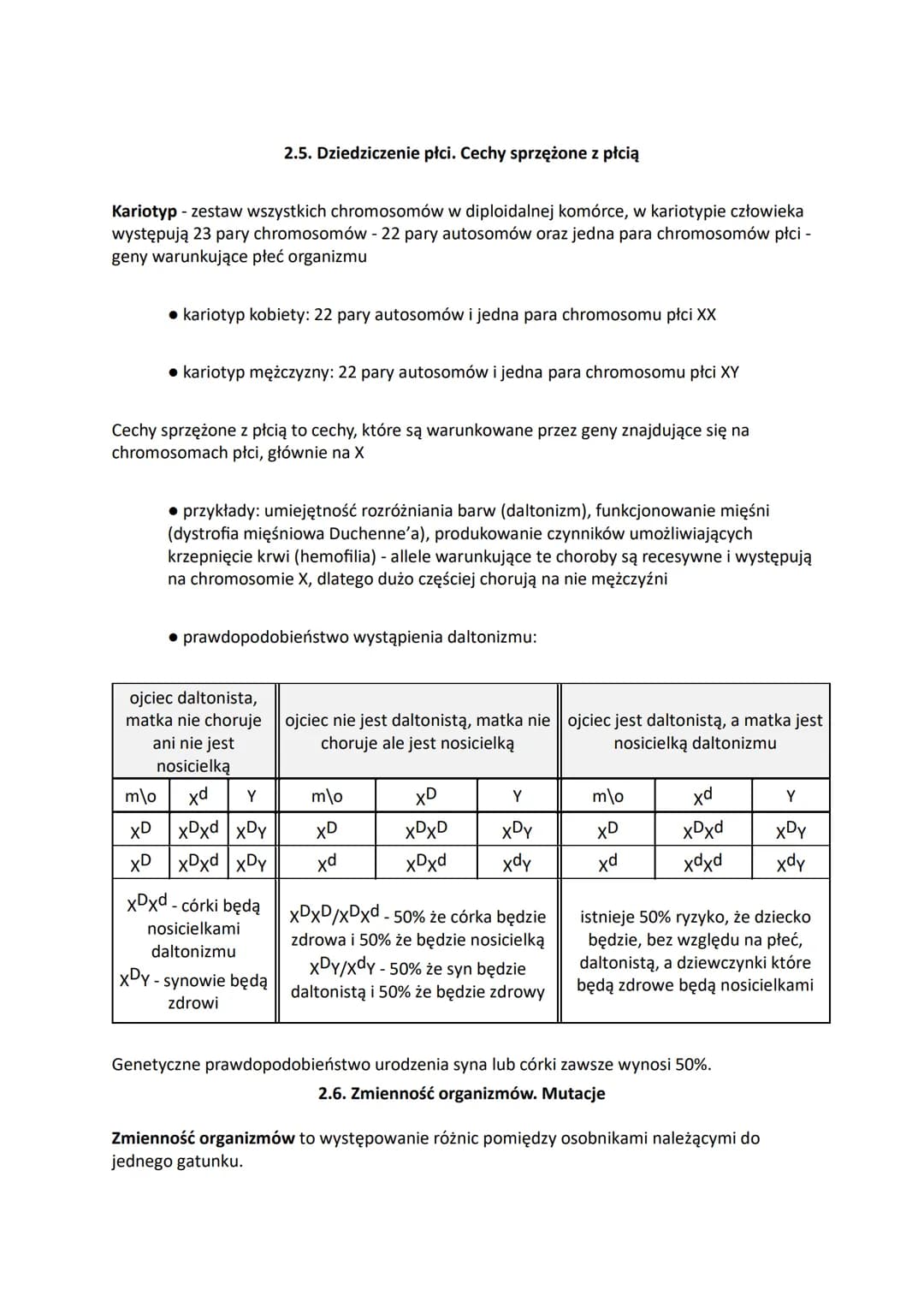 # BIOLOGIA GENETYKA KLASYCZNA
2.1. I prawo Mendla. Krzyżówka testowa
Genotyp - zespół wszystkich genów występujących w organizmie.
Fenoty