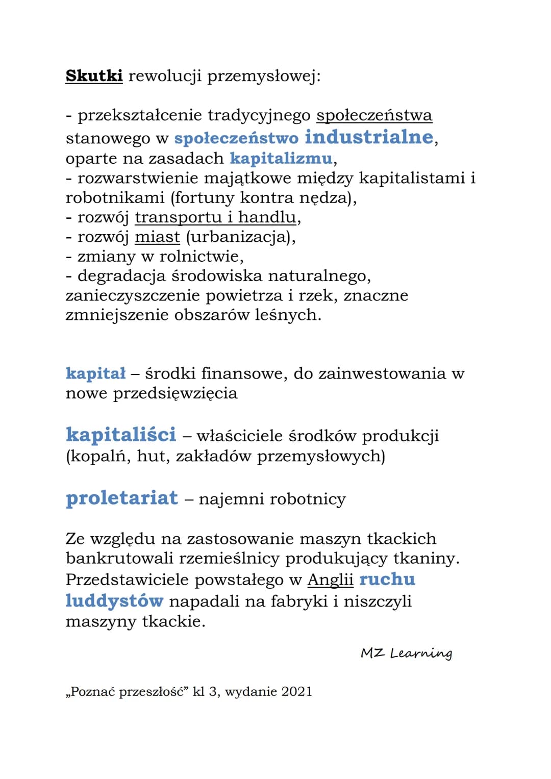 # Rewolucja przemysłowa
Grodzenie - proces trwający w Wielkiej Brytanii od
XVI w., który polegał na zamianie pól uprawnych w
pastwiska
Usu