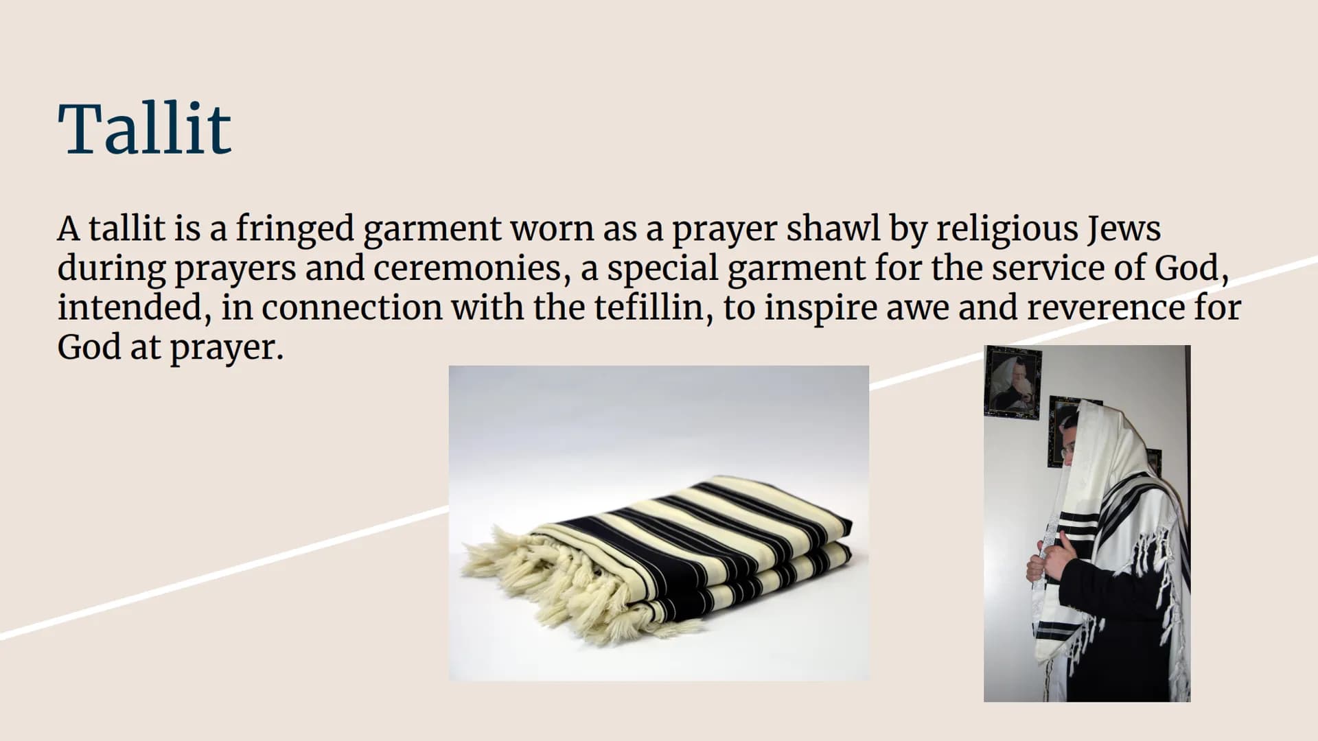 # Symbolism with Judaism
By Mia Grace # Kippah
A kippah is used as a sign of respect and fear of the Lord God, this
separates God and huma