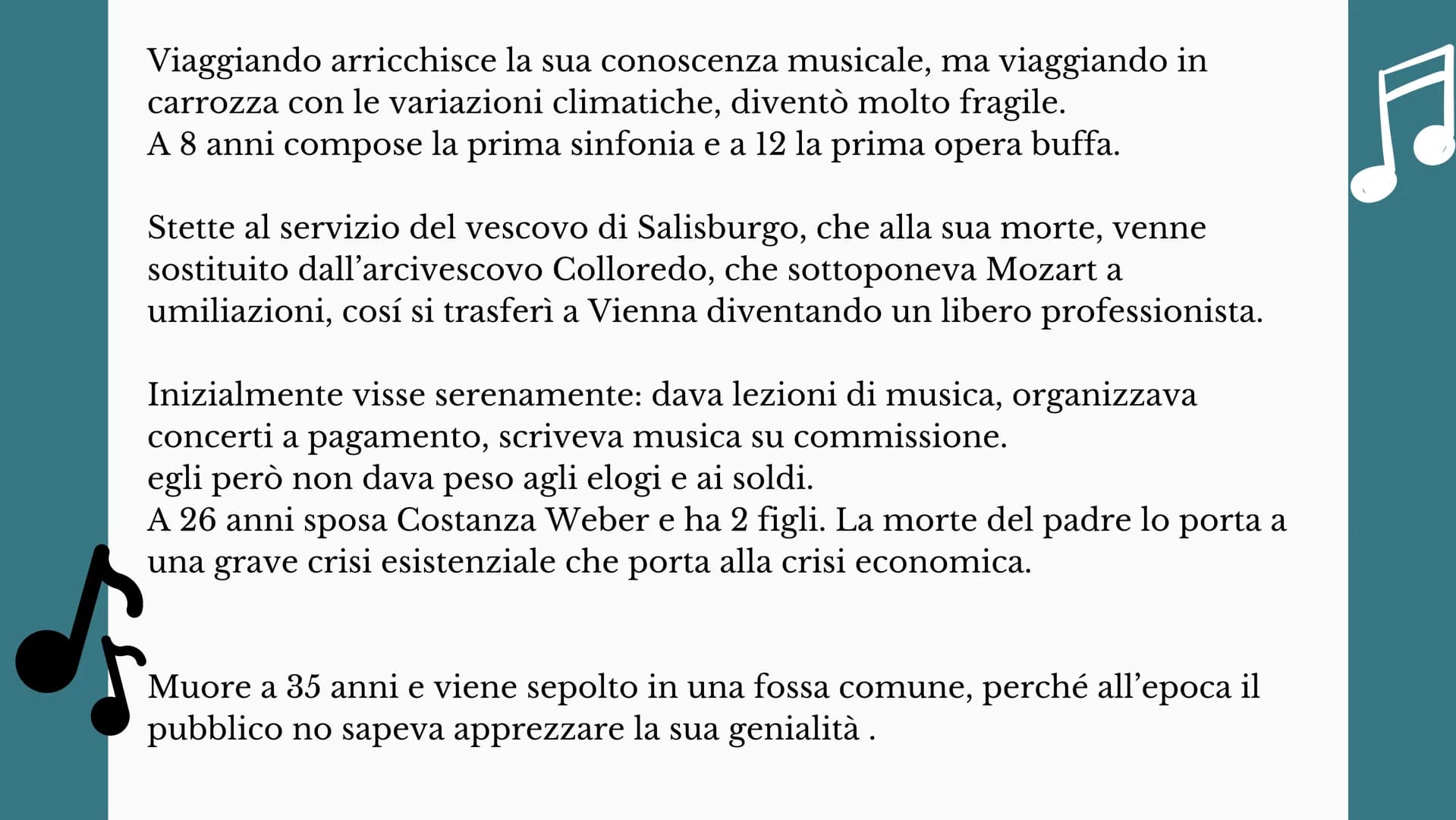# WOLFGANG AMADEUS
# Mozart # La VITA
Mozart nasce a Salisburgo nel 1756 e viene definito IL GENIO DELLA
MUSICA DI TUTTI I TEMPI.
Inizia g