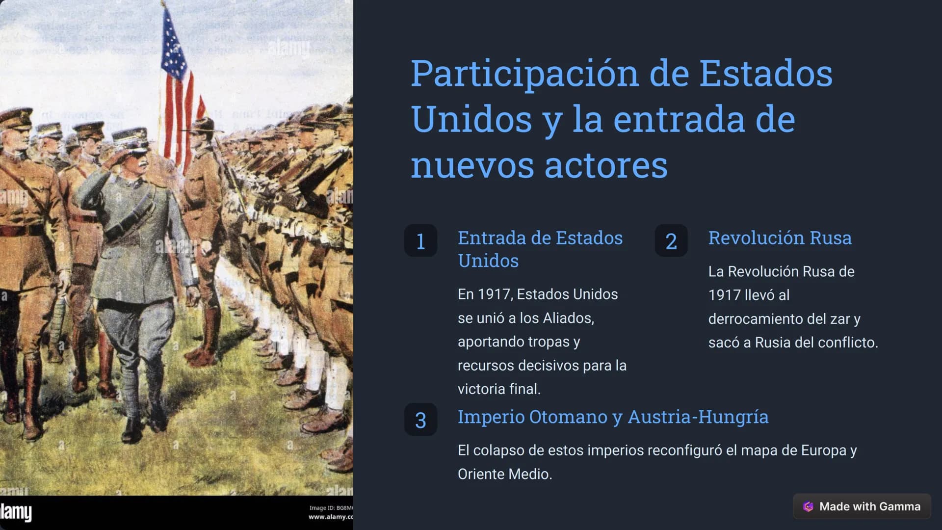 # la Primera Guerra
Mundial
La Primera Guerra Mundial fue un conflicto bélico global que se
desarrolló entre 1914 y 1918. Involucró a la m