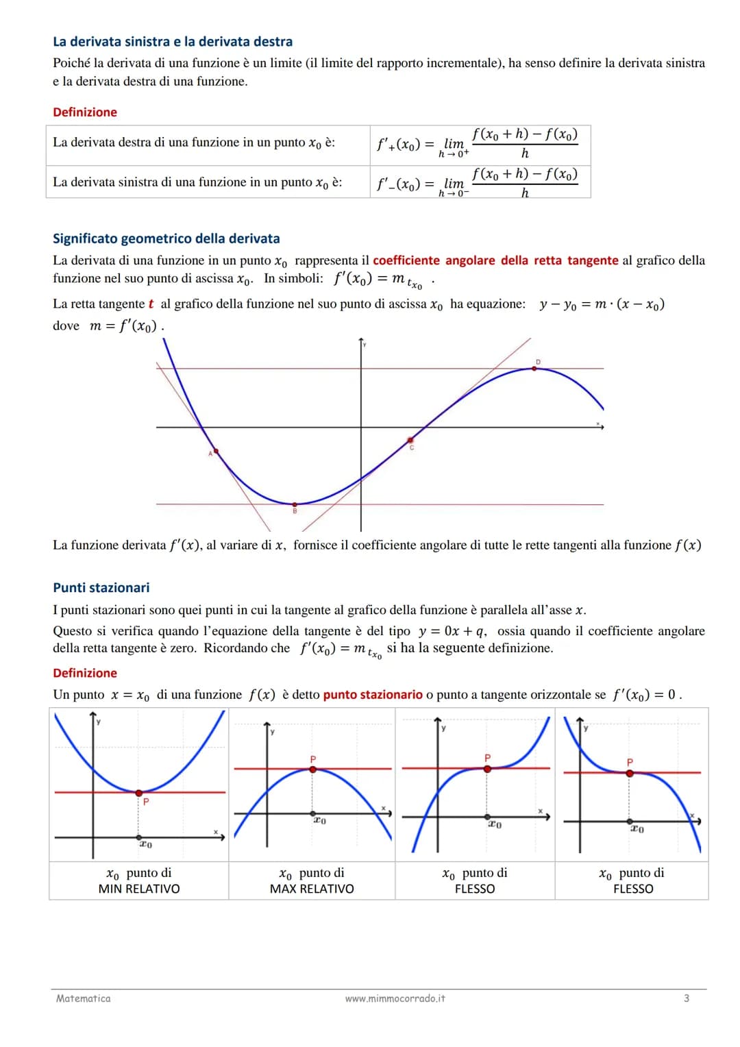 # LA DERIVATA DI UNA FUNZIONE
Teoria
Il problema della tangente
Uno dei problemi classici che portano al concetto di derivata è quello dell