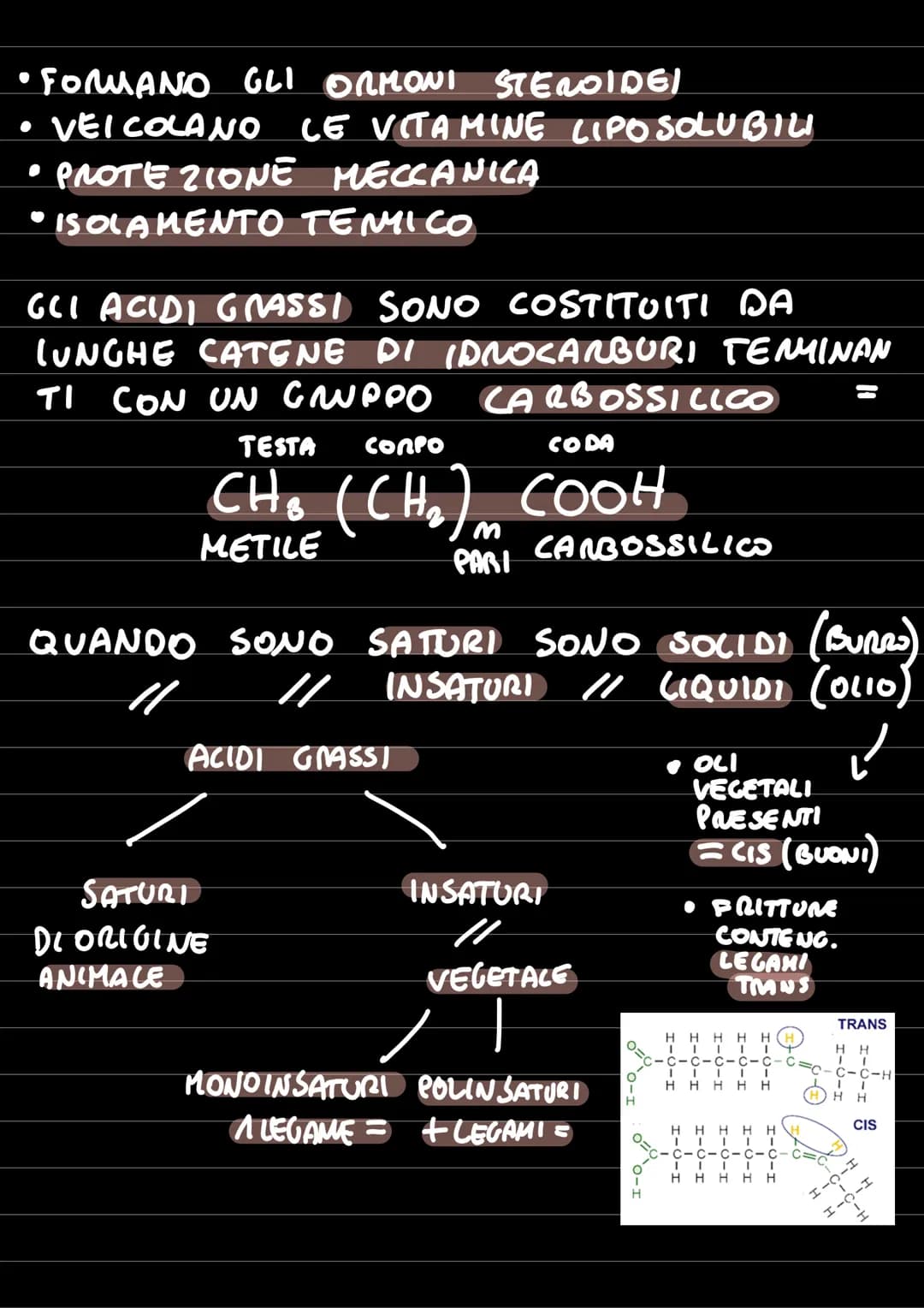 # I LIPIDI
DAL GRECO LIPOS= GRASSO
SONO COMPOSTI COSTITUITI SOPRATTUTIO DA CAR
BONIO E IDROGENO ED IN PARTE DA OSSIGENO
INSOLUBI IN SOLVEN