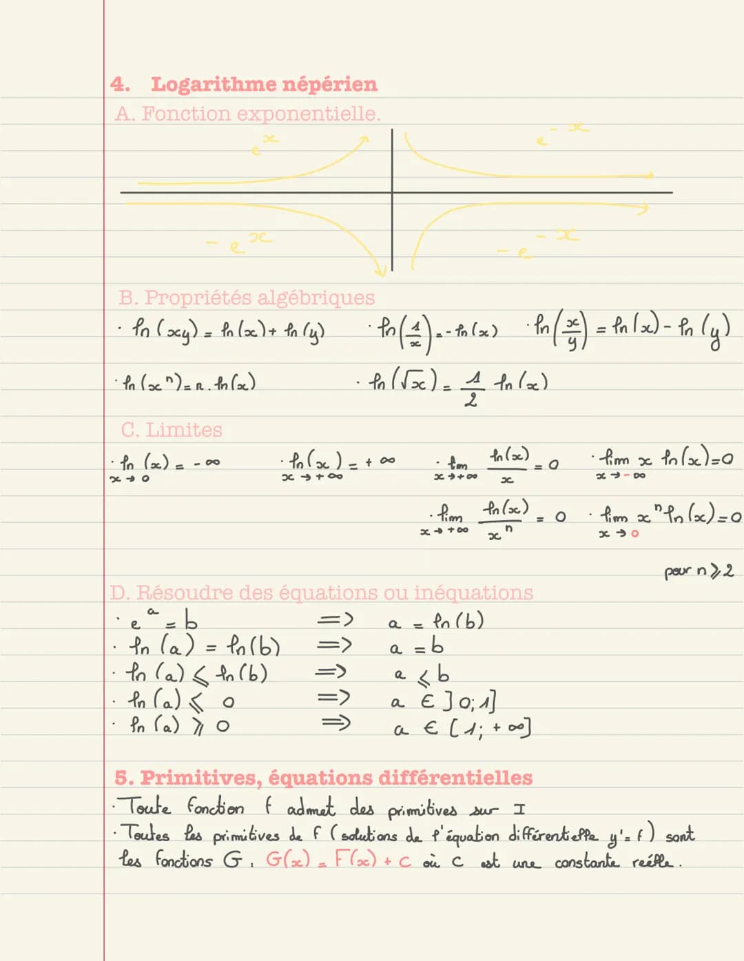MATHEMATIQUES Révision cours terminale
Mathématiques
SOMMAIRE :
- Limites de suites
- Limites de fonctions
- Décidabilité, convexité, cont