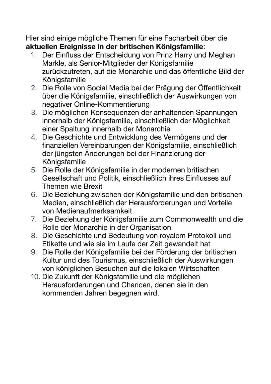 # Englisch: Facharbeit Themen
Hier sind ein paar Ideen für eine Facharbeit zum Thema Amerika:
1. Der Einfluss der Medien auf die politisc