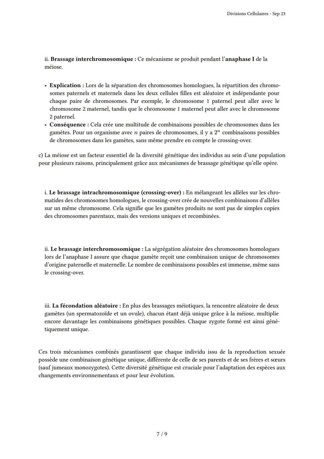 Divisions Cellulaires
Généré par Knowunity.fr - Sep 23
Description: Cet examen couvre les mécanismes de mitose et méiose.
Bonne chance!