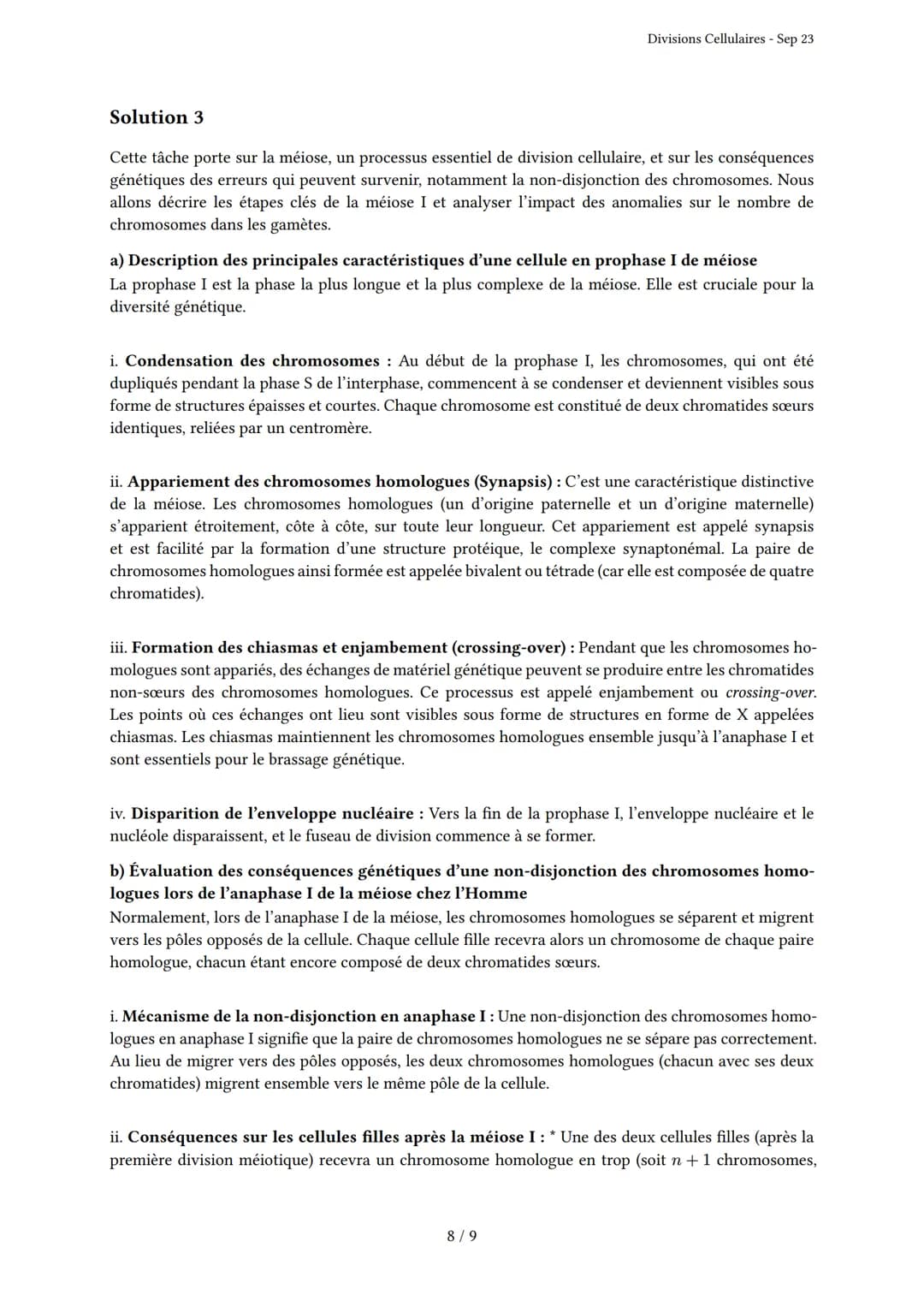 Divisions Cellulaires
Généré par Knowunity.fr - Sep 23
Description: Cet examen couvre les mécanismes de mitose et méiose.
Bonne chance!